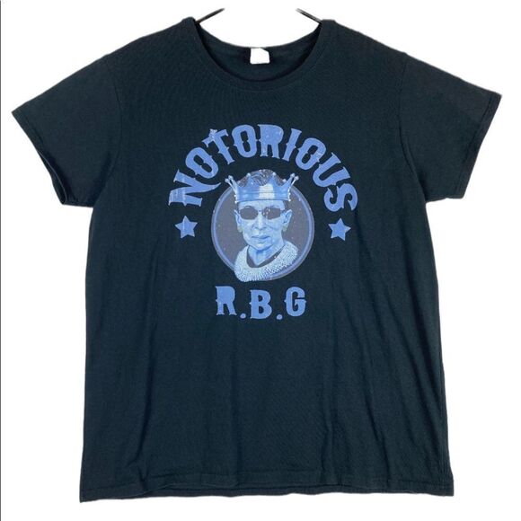 Notorious RBG Ruth Bader Ginsburg Black Tee Shirt Size L - Picture 1 of 5